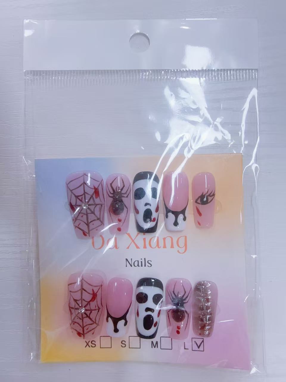 Halloween Spider Ghost Press‑On Nails, Fake Nails for Party