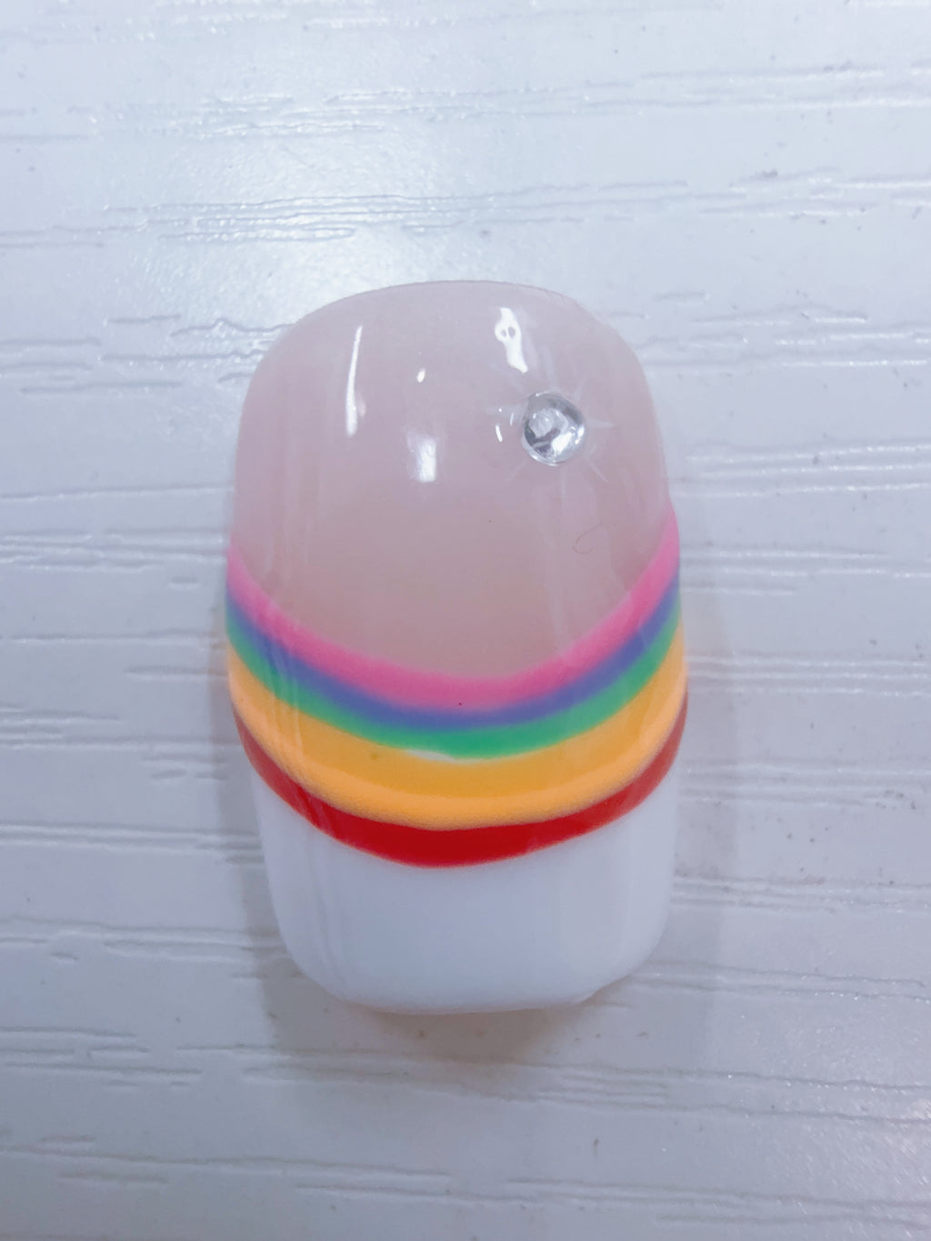 Rainbow French Short Press-On Nail Set