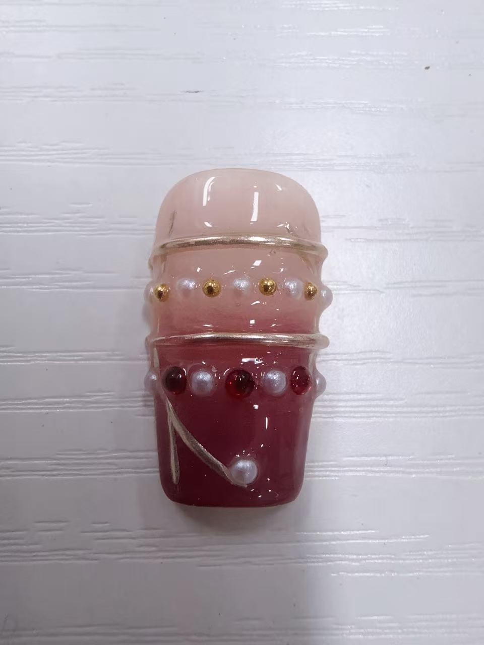Dark‑Tone Rhinestone Short Press‑On Nails, Reusable Fake Nails